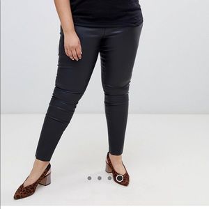 Vero Moda leather look leggings from Asos Curve